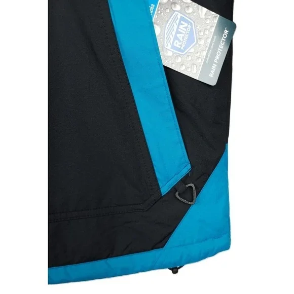 Columbia Mens Challenger 1/2 Zip Pullover Jacket Sz Small Black Fjord Blue NWT - Picture 5 of 7